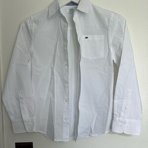 crown & ivy kids white button up Boys Size Medium